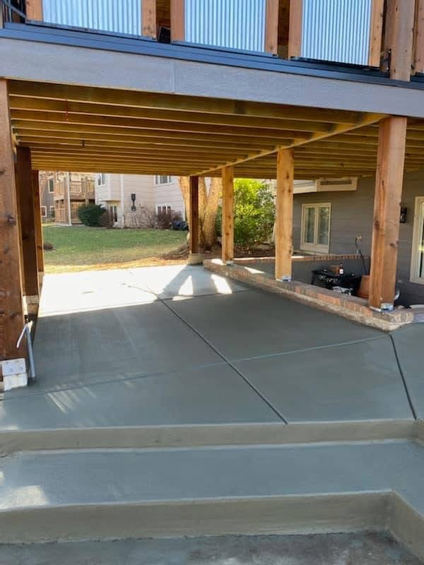 Under-deck concrete